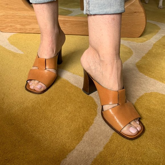 Prada for Granello Shoes - Prada for Granello Block Heel Leather Sandal